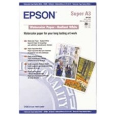 Epson GF Papel acuarela blanco, DIN A3+, 190 gr, 20 hojas en Huesoi