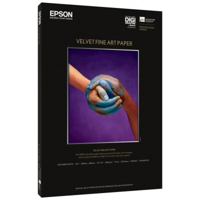 Epson GF Papel Velvet Fine Art. A3+, 20 h, 260g. en Huesoi