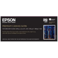 Epson GF Papel Premium Canvas Satin, 13"  x 6.1m, 350g/m2 en Huesoi