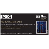 Epson GF Papel Premium Canvas Satin, 44"  x 12.2m, 350g/m2 en Huesoi