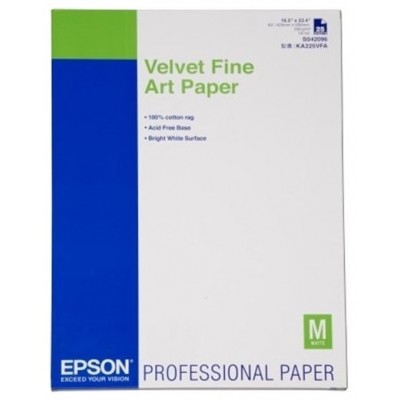 Epson GF Papel Velvet Fine Art. A2, 25h, 260g/m2 en Huesoi