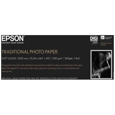 Epson GF papel Photo Traditional 64"  x 15,2m - 300 g/m2 en Huesoi