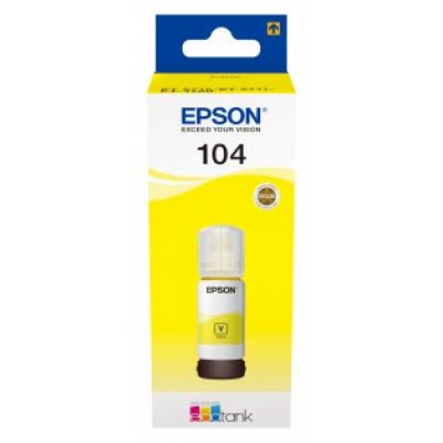 Epson Botella Tinta Ecotank 104 Amarillo en Huesoi