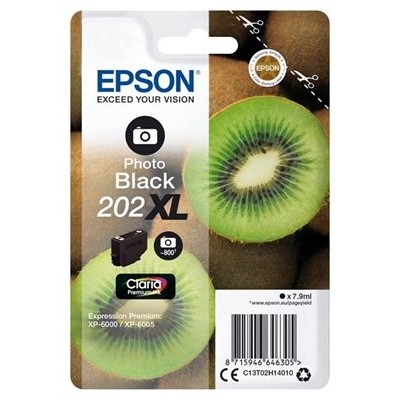 EPSON Singlepack Photo Black 202XL Claria Premium Ink con RF en Huesoi