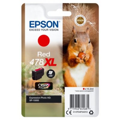 EPSON Singlepack ROJO 478XL Claria Photo HD Ink ardilla  RF+AM en Huesoi