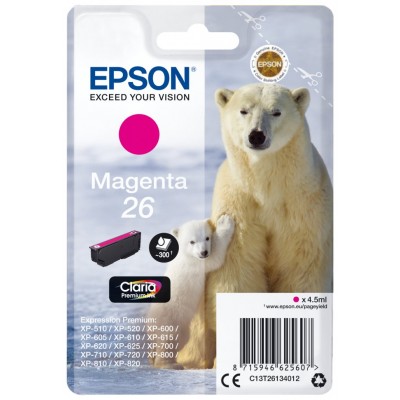 Epson Claria Premium Cartucho Magenta 26 (Blister + Alarma acustico/Radiofrecuencia) en Huesoi