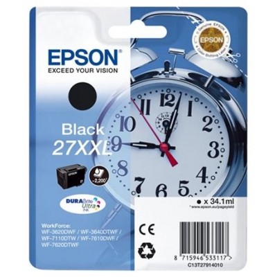 TINTA EPSON C13T27914012 Nº 27XXL NEGRO 2.200PAG (Espera 4 dias) en Huesoi