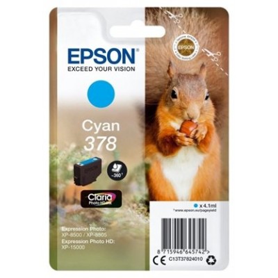 EPSON Singlepack Cyan 378 Claria Photo HD Ink con RF en Huesoi