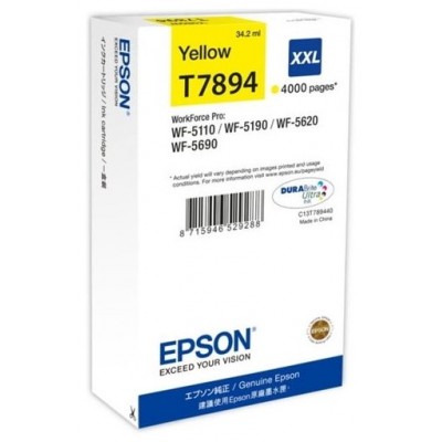 EPSON Cartucho Amarillo 79XXL 4000 paginas WorkForce Pro WF-5xxx Series en Huesoi