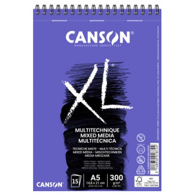 Canson XL Mix Media Bloc de hojas de papel para bellas artes 15 hojas (MIN5) (Espera 4 dias) en Huesoi