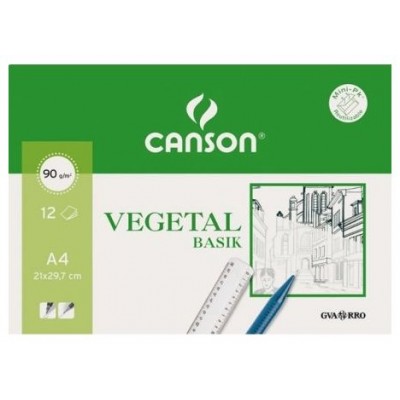 PAQUETE 12 HOJAS PAPEL VEGETAL A4 90G GUARRO CANSON C200407621 (Espera 4 dias) en Huesoi