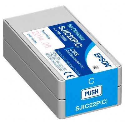 SJIC22P(C): Ink cartridge for ColorWorks C3500 (Cyan) en Huesoi