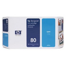 HP Designjet 1050C/1055C/C Plus. Cartucho Cian Nº80, 350ml. en Huesoi