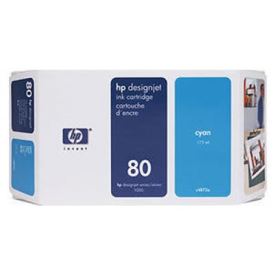HP Designjet 1050C/1055C/C Plus. Cartucho Cian Nº80, 350ml. en Huesoi