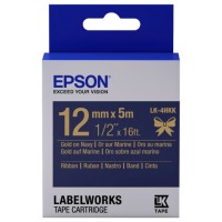 EPSON Cartucho de etiquetas de cinta satinada LK-4HKK oro/azul marino de 12 mm (5 m) en Huesoi