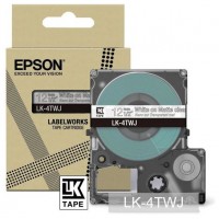 EPSON Cartucho de etiquetas Matte Tape   Clear/White 12mm(8m)   LK-4TWJ en Huesoi