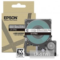 EPSON Cartucho de etiquetas Matte Tape   Clear/White 18mm(8m)   LK-5TWJ en Huesoi
