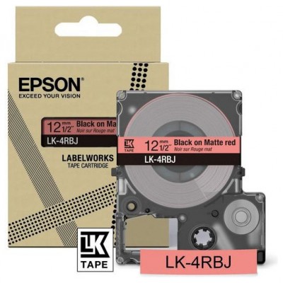 EPSON Cartucho de etiquetas Matte Tape Red/Black 12mm(8m) LK-4RBJ en Huesoi EPSON Cartucho de etiquetas Matte Tape Red/Black 12mm(8m) LK-4RBJ en Huesoi