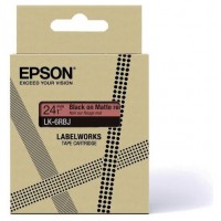 EPSON Cartucho de etiquetas Matte Tape   Red/Black 18mm(8m)   LK-5RBJ en Huesoi