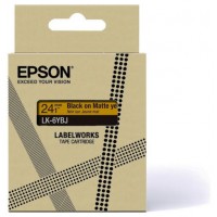 EPSON Cartucho de etiquetas Matte Tape   Yellow/Black 24mm(8m)   LK-6YBJ en Huesoi