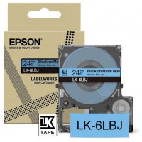 EPSON Cartucho de etiquetas Matte Tape   Blue/Black 24mm(8m)   LK-6LBJ en Huesoi