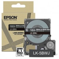 EPSON Cartucho de etiquetas Matte Tape   Black/White 18mm(8m)   LK-5BWJ en Huesoi