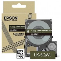 EPSON Cartucho de etiquetas Matte Tape   Khaki/White 18mm(8m)   LK-5QWJ en Huesoi