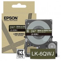 EPSON Cartucho de etiquetas Matte Tape   Khaki/White 24mm(8m)   LK-6QWJ en Huesoi