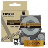 EPSON Cartucho de etiquetas Metallic Tape   Silver/Black 18mm(9m)   LK-5SBM en Huesoi