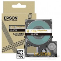 EPSON Cartucho de etiquetas Metallic Tape   Clear/Gold 18mm(9m)   LK-5TKN en Huesoi