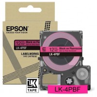 EPSON Cartucho de etiquetas Colour Tape   Fluorescent Pink/Black 12mm(5m)   LK-4PBF en Huesoi