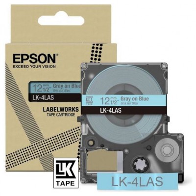 EPSON Cartucho de etiquetas Colour Tape   Blue/Grey 12mm(8m)   LK-4LAS en Huesoi