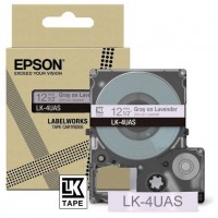 EPSON Cartucho de etiquetas Colour Tape   Lavender/Grey 12mm(8m)   LK-4UAS en Huesoi