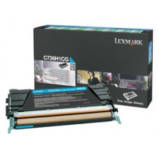 LEXMARK C-736, X-736/738 Toner Cian Alto rendimiento Retornable en Huesoi
