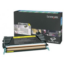 LEXMARK C-736, X-736/738 Toner Amarillo Alto rendimiento Retornable en Huesoi