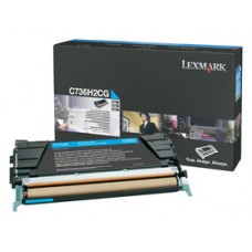 Lexmark C736, X736, X738  Cartucho de toner cian Alto Rendimiento (10K) en Huesoi