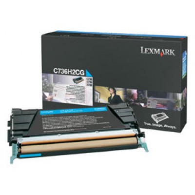 Lexmark C736, X736, X738  Cartucho de toner cian Alto Rendimiento (10K) en Huesoi