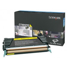 Lexmark C736, X736, X738 Cartucho de toner amarillo Alto Rendimiento (10K) en Huesoi