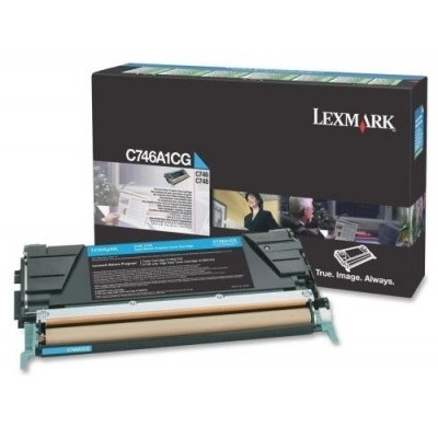 LEXMARK 746DN/746DTN/746N/748DE/748DTE/748E Cartucho de toner Cian Retornable en Huesoi