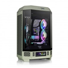 CAJA THERMALTAKE THE TOWER T300 MATCHA GREEN ATX 2XUSB 3.0 SIN FUENTE VERDE en Huesoi