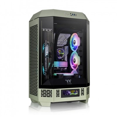 CAJA THERMALTAKE THE TOWER T300 MATCHA GREEN ATX 2XUSB 3.0 SIN FUENTE VERDE en Huesoi