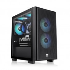 CAJA THERMALTAKE VERSA H16 TG ARGB M-ATX 3XVENTX120 MM SN FUENTE NEGRO en Huesoi