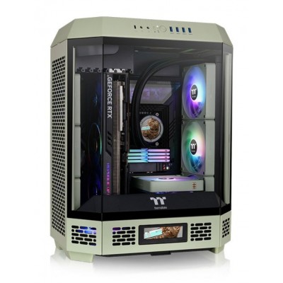 CAJA THERMALTAKE THE TOWER T600 ATX 2XUSB 3.0 SIN FUENTE VERDE MATCHA en Huesoi