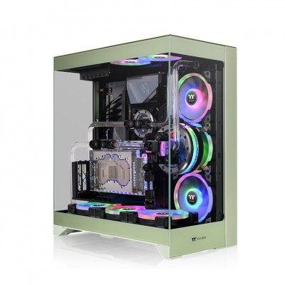 CAJA THERMALTAKE CTE E550 TG MID TOWER 2XUSB 3.0 1XUSB-C SN FUENTE VERDE MATCHA en Huesoi