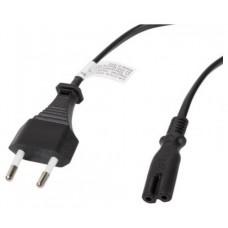 CABLE LANBERG DE ALIMENTACION OCHO CEE 7/16 A IEC320 C7 EURO (RADIO) NEGRO 1.8 M en Huesoi