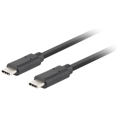 CABLE USB-C LANBERG 3.1 GEN 2 MACHO/MACHO 10GB/S PD100W 0.5M NEGRO en Huesoi