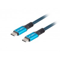 CABLE USB-C 4.0 LANBERG MACHO/MACHO 0.5M 100W 8K 30HZ NEGRO/AZUL en Huesoi