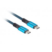 CABLE USB-C 4.0 LANBERG MACHO/MACHO 1.2M 100W 8K 30HZ NEGRO/AZUL en Huesoi