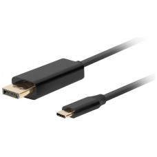 CABLE USB-C A DISPLAYPORT LANBERG MACHO/MACHO 0.5M 4K 60HZ NEGRO en Huesoi