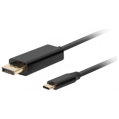 CABLE USB-C A DISPLAYPORT LANBERG MACHO/MACHO 0.5M 4K 60HZ NEGRO en Huesoi
